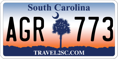 SC license plate AGR773