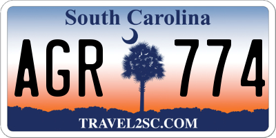 SC license plate AGR774