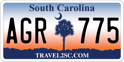 SC license plate AGR775