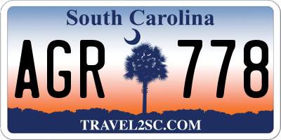 SC license plate AGR778