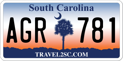 SC license plate AGR781