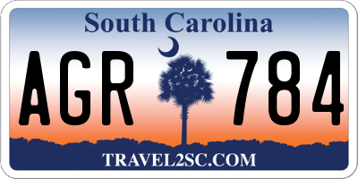 SC license plate AGR784