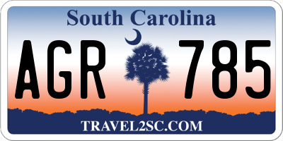 SC license plate AGR785