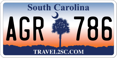 SC license plate AGR786