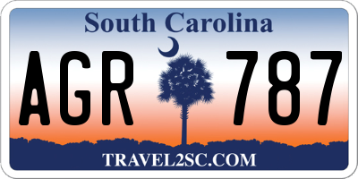 SC license plate AGR787