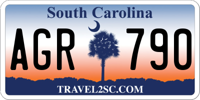 SC license plate AGR790