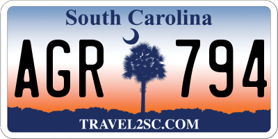 SC license plate AGR794