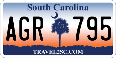 SC license plate AGR795