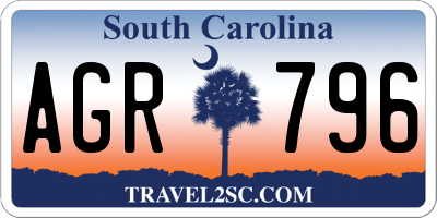 SC license plate AGR796