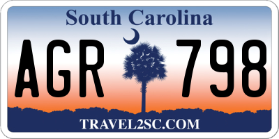 SC license plate AGR798
