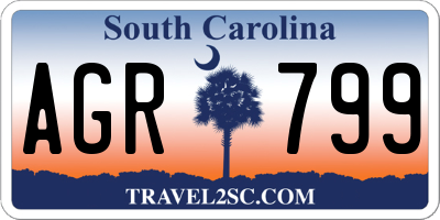 SC license plate AGR799