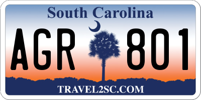 SC license plate AGR801