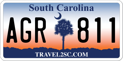 SC license plate AGR811