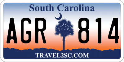 SC license plate AGR814