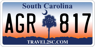 SC license plate AGR817