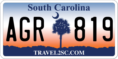 SC license plate AGR819
