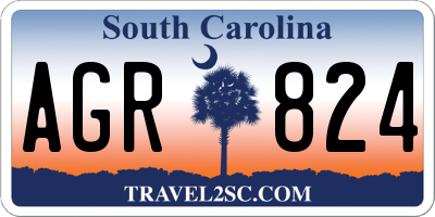 SC license plate AGR824