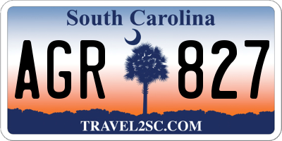 SC license plate AGR827