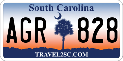 SC license plate AGR828