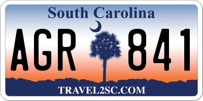 SC license plate AGR841