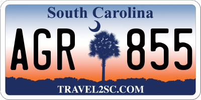 SC license plate AGR855