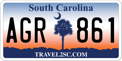 SC license plate AGR861