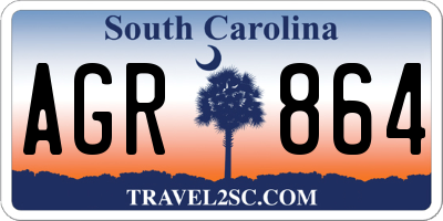 SC license plate AGR864