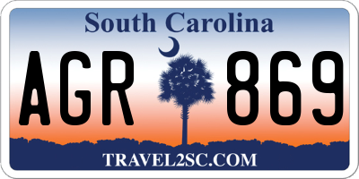 SC license plate AGR869