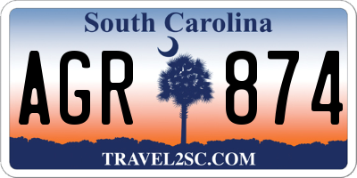 SC license plate AGR874