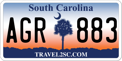 SC license plate AGR883