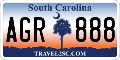 SC license plate AGR888