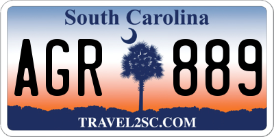 SC license plate AGR889