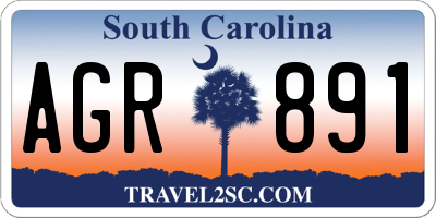 SC license plate AGR891