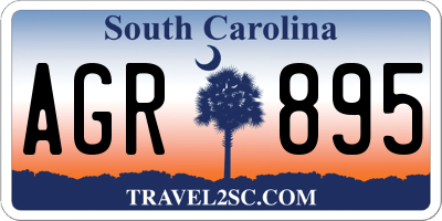 SC license plate AGR895