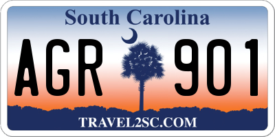 SC license plate AGR901