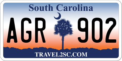 SC license plate AGR902