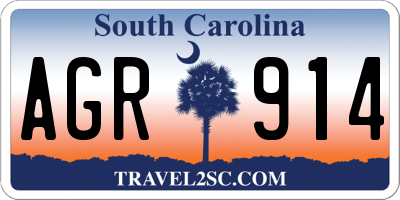 SC license plate AGR914