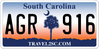 SC license plate AGR916