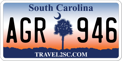SC license plate AGR946