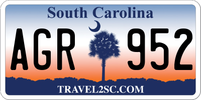 SC license plate AGR952
