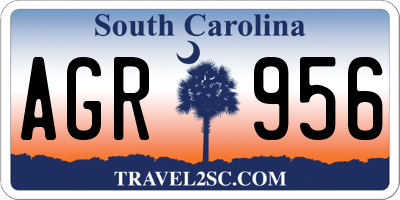 SC license plate AGR956