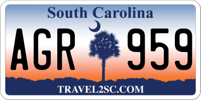 SC license plate AGR959