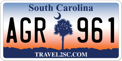 SC license plate AGR961