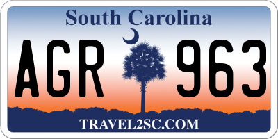 SC license plate AGR963