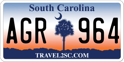 SC license plate AGR964