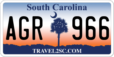 SC license plate AGR966