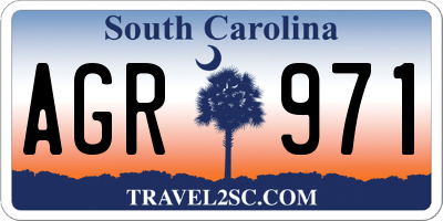 SC license plate AGR971