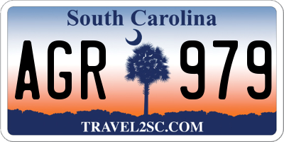 SC license plate AGR979