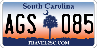 SC license plate AGS085