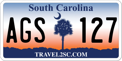 SC license plate AGS127